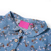 Vidaxl Kinderkleid mit langen Ärmeln 104 Benzinfarben