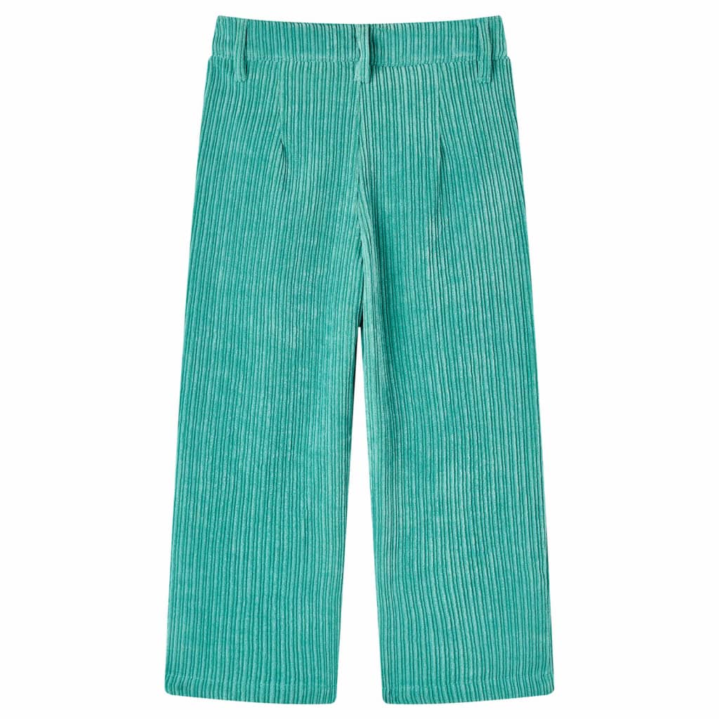 Vidaxl Kinderbroek 116 Rippen -Velvet Mint Green