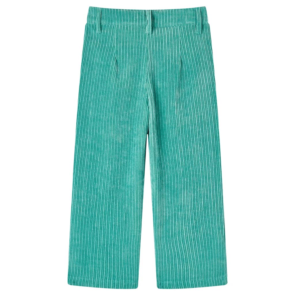 Vidaxl Kinderbroek 140 Rippen -Velvet Mintgroen