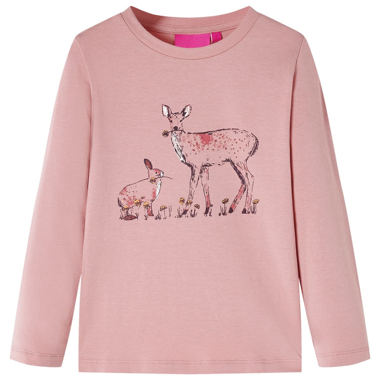Vidaxl Kinderhemd mit langen Ärmeln 116 Pink
