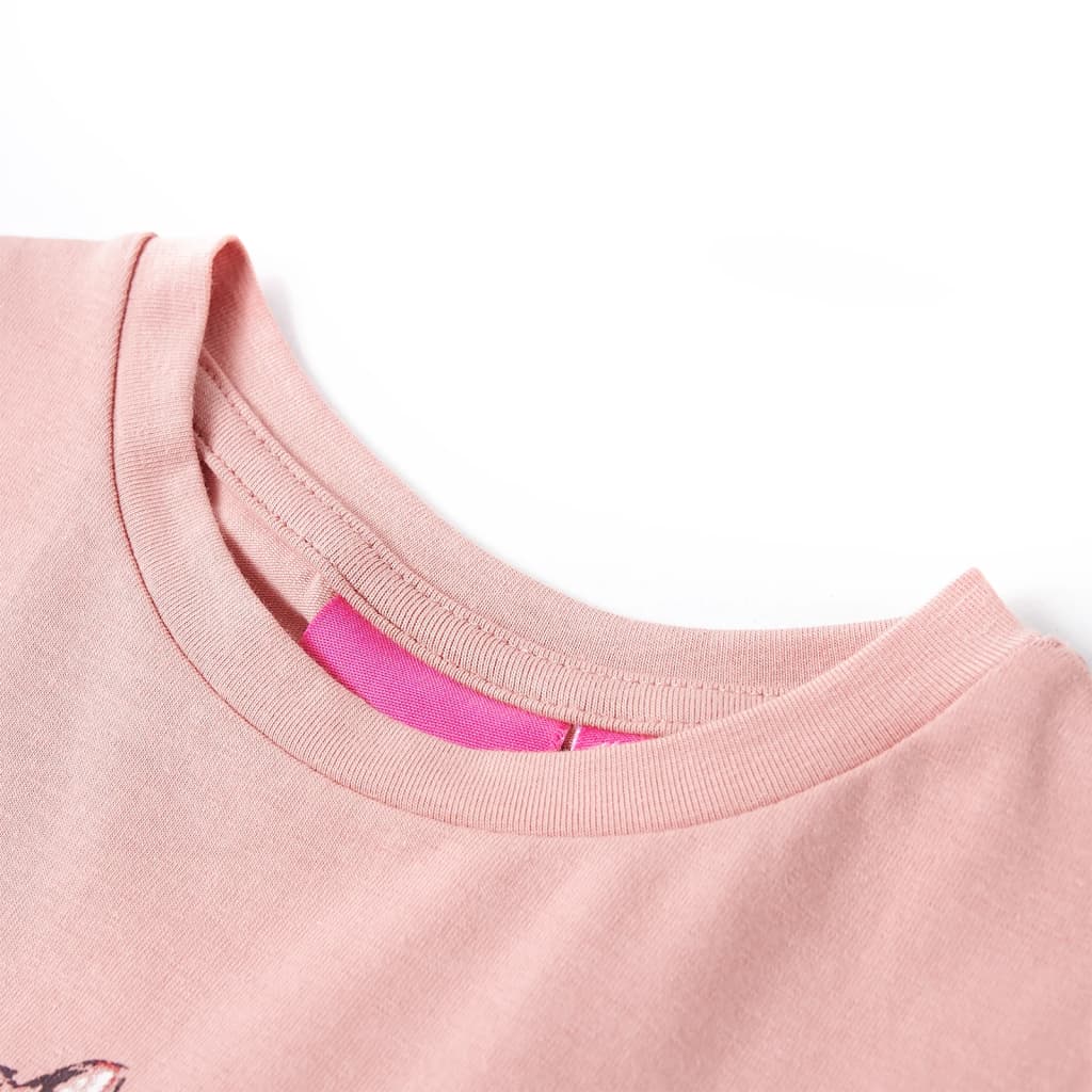 Vidaxl Kinderhemd mit langen Ärmeln 116 Pink