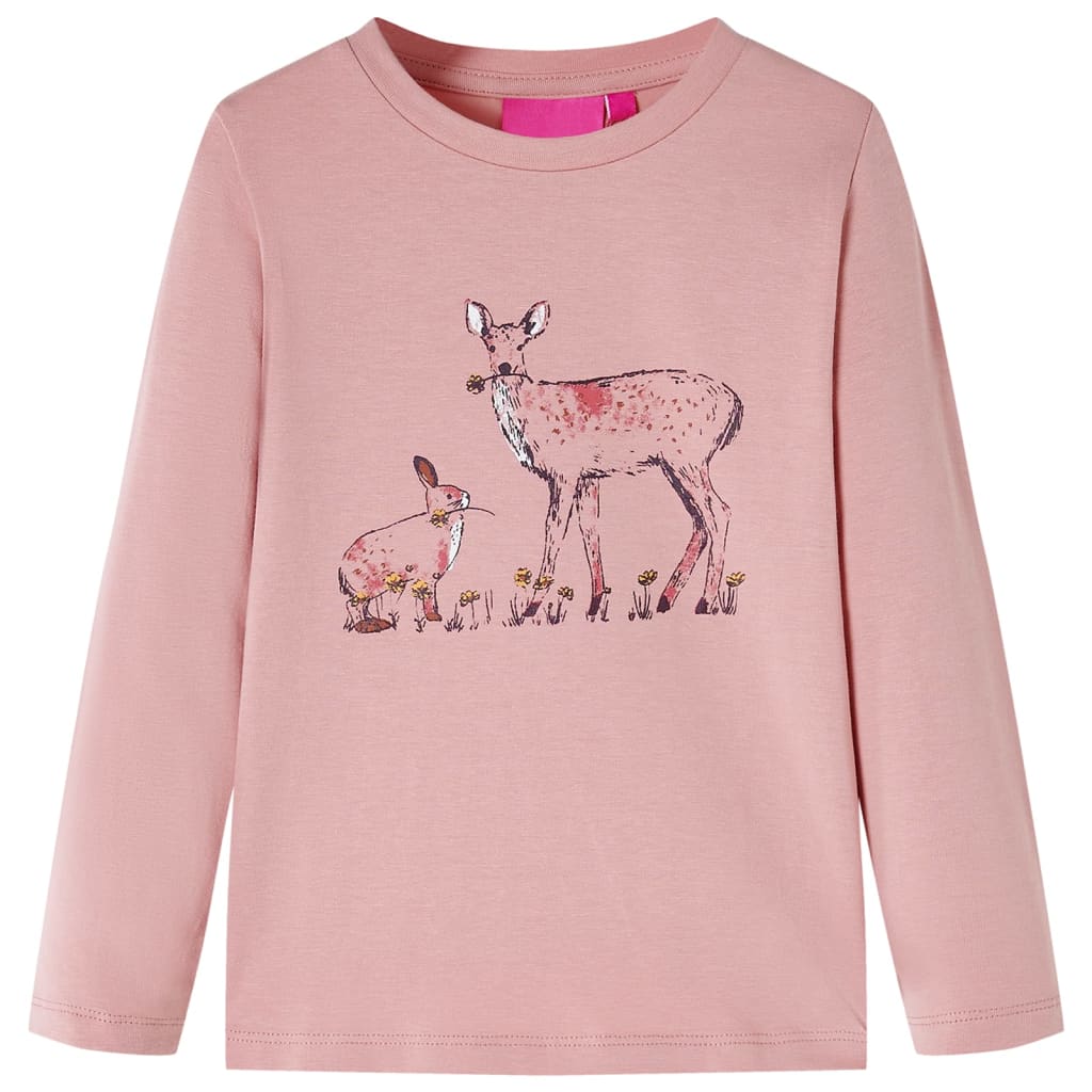 Vidaxl Kinderhemd mit langen Ärmeln 140 Pink