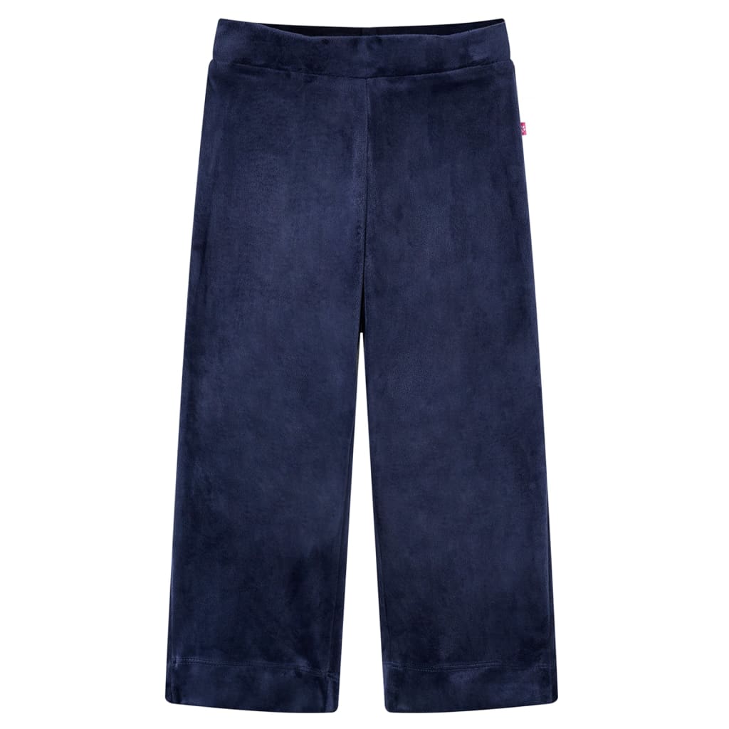 Vidaxl Kinderhosen Velvet 128 Dunkelblau