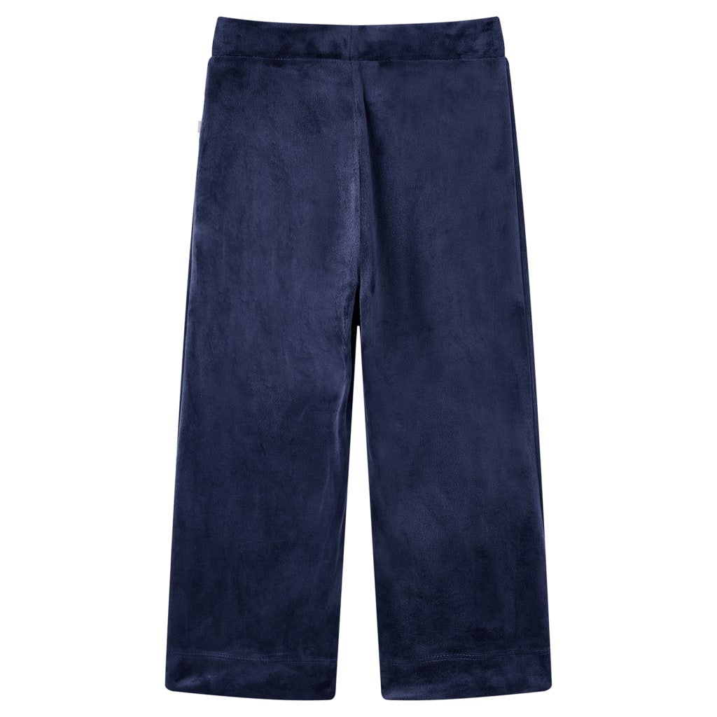 Vidaxl Kinderhosen Velvet 128 Dunkelblau
