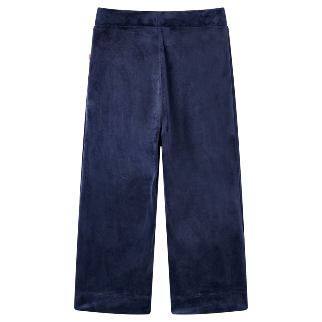 Vidaxl Kinderhosen Velvet 140 Dunkelblau
