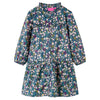 Vidaxl Kinderkleid mit langen Ärmeln 128 dunkelblau