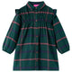 Vidaxl Kinderkleid mit langen Ärmeln und Rüschen 92 dunkelgrün
