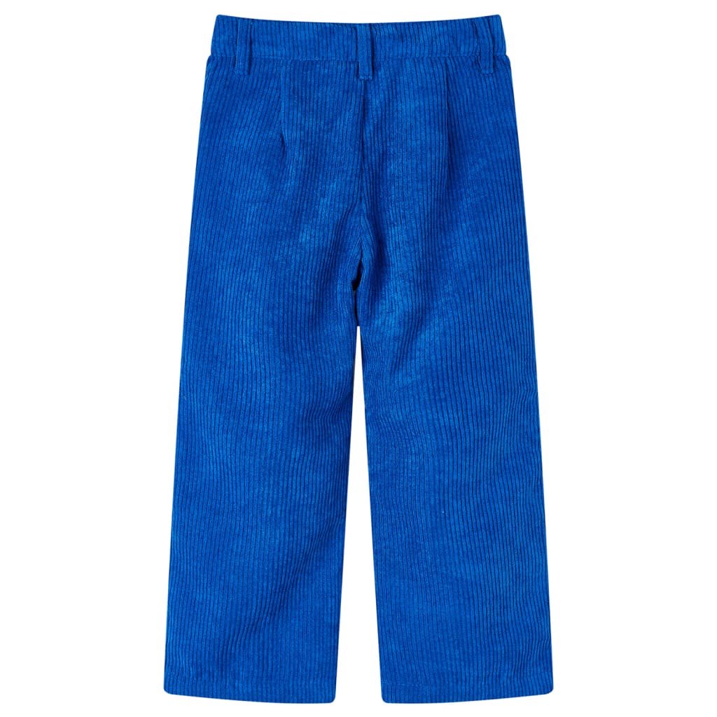 Vidaxl Kinderbroek 104 Rippen -Samt Kobaltblau