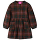 Vidaxl Kinderkleid mit langen Ärmeln 128 Cognac gefärbt