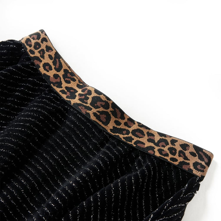 Vidaxl -Kinderrock mit Leopard Waiser Band 104 Black