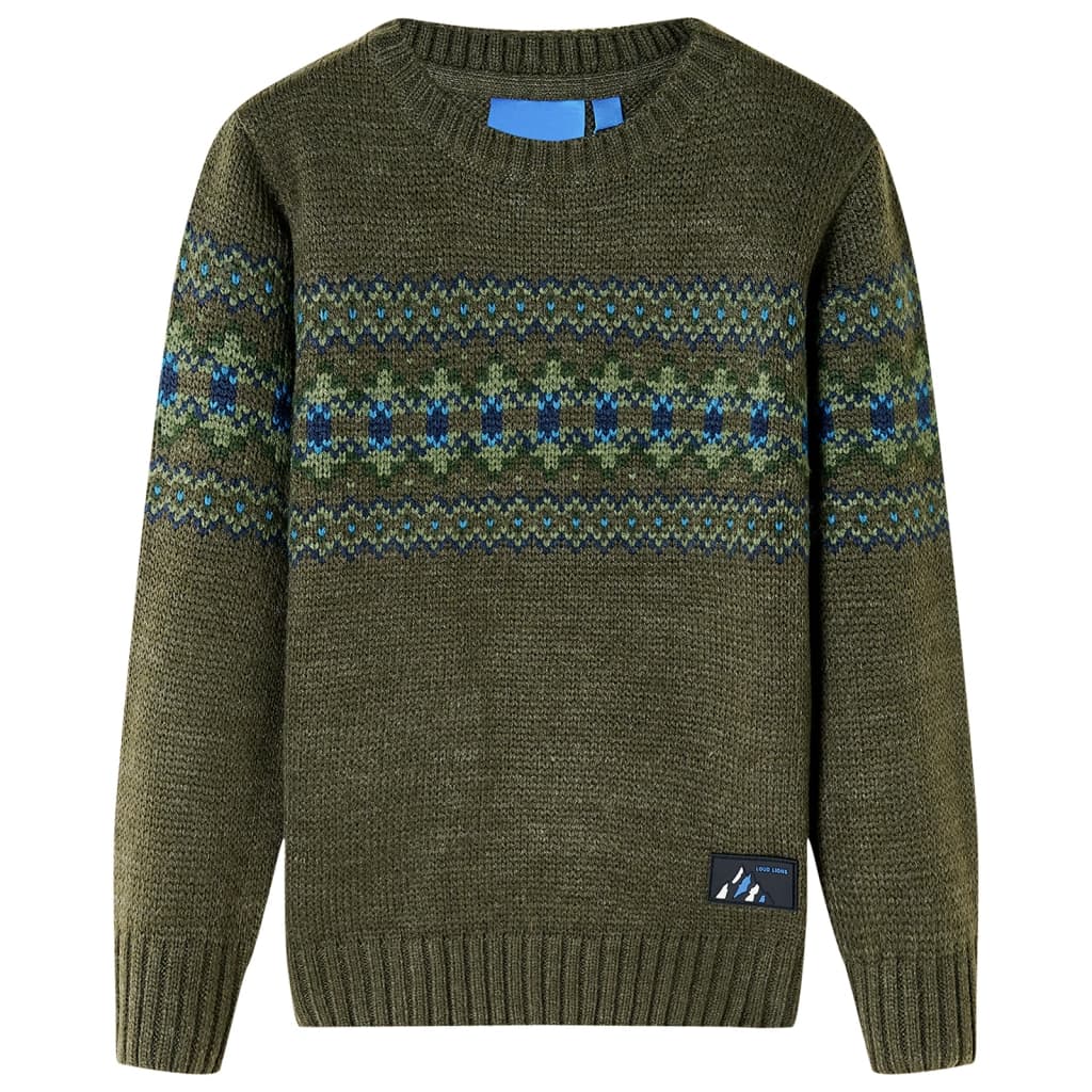 Vidaxl Kinderpullover gestrickt 104 Kakikentig