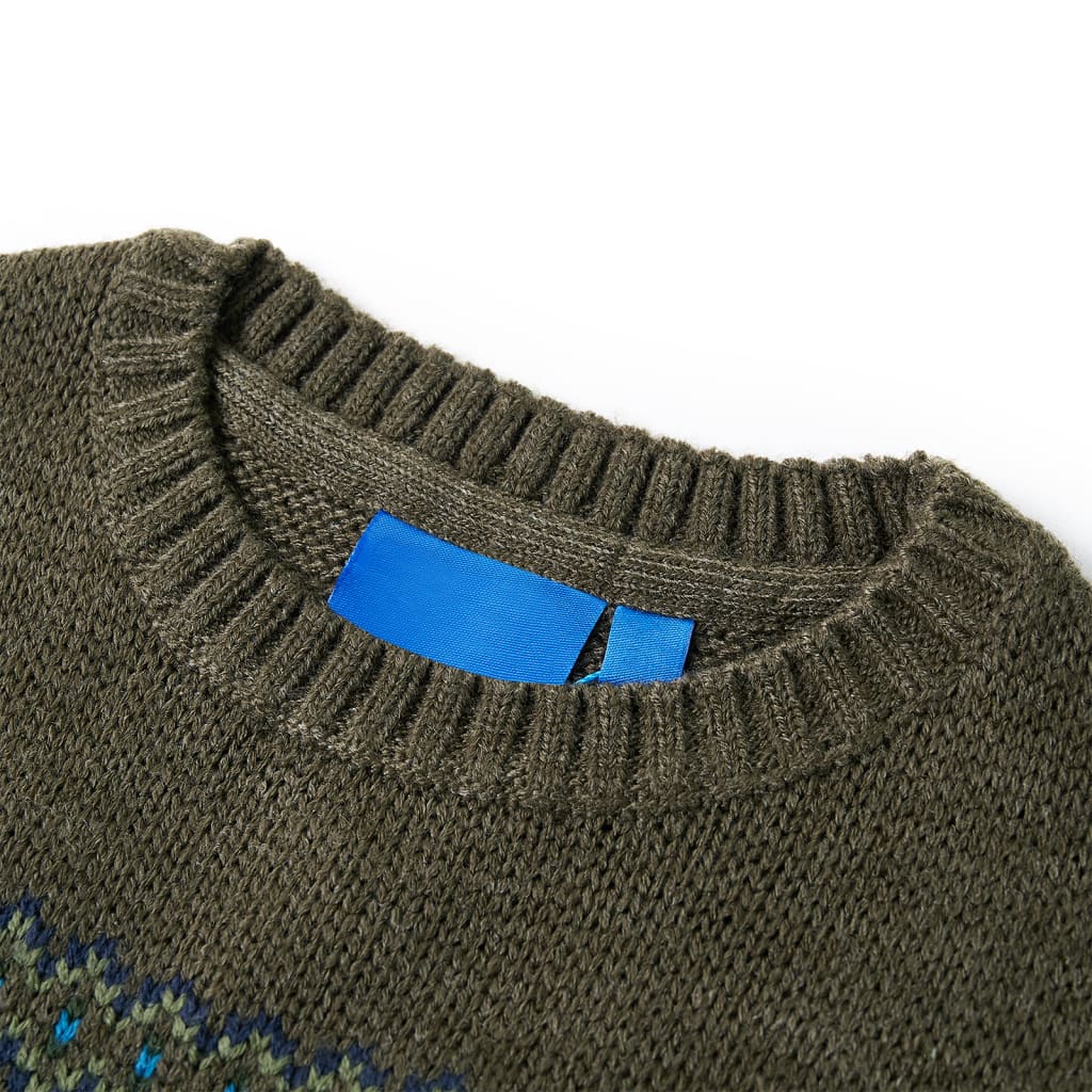 Vidaxl Kinderpullover gestrickt 104 Kakikentig
