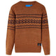 Vidaxl Kinderpullover gestrickt 92 cognacfarben