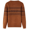 Vidaxl Kinderpullover gestrickt 104 Cognac farbig