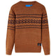 Vidaxl Kinderpullover gestrickt 116 cognacfarben