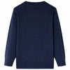 Vidaxl Kinderpullover gestrickt 104 Marineblau