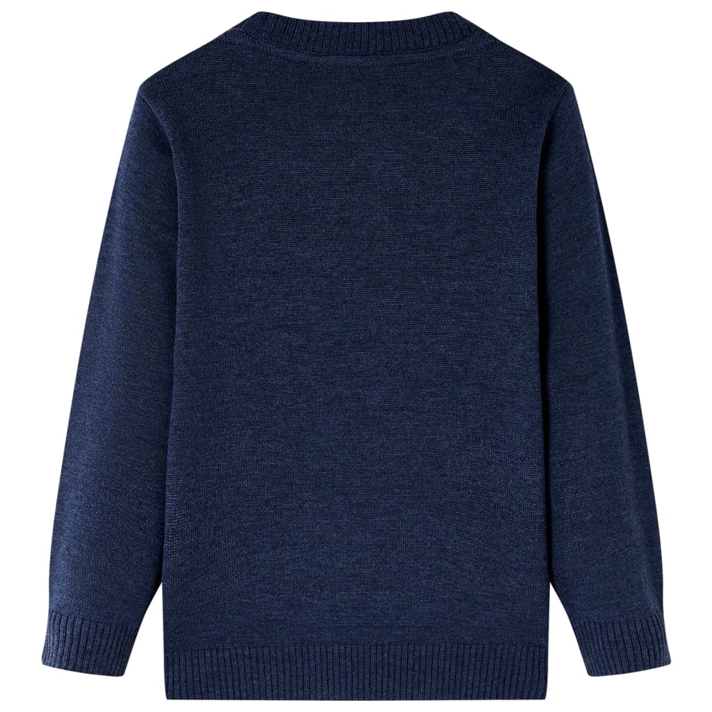 Vidaxl Kinderpullover gestrickt 140 Marineblau