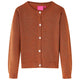 Vidaxl Kinderweste gestrickt 92 Cognac gefärbt