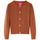 Vidaxl Kinderweste gestrickt 104 Cognac gefärbt