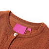 Vidaxl Kinderweste gestrickt 104 Cognac gefärbt