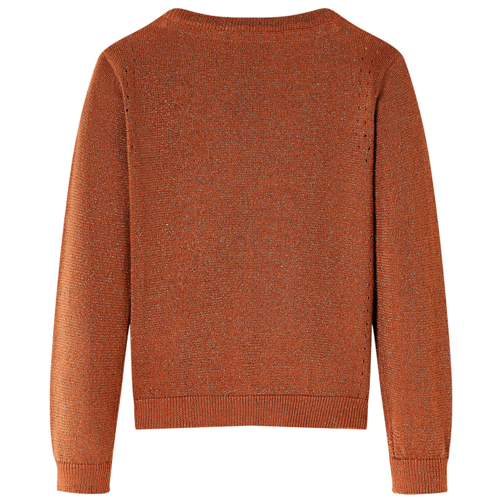 Vidaxl Kindvest gestrickt 116 Cognac gefärbt