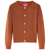 VidaXL Kinderstrickjacke 140 cognacfarben gestrickt