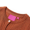 VidaXL Kinderstrickjacke 140 cognacfarben gestrickt