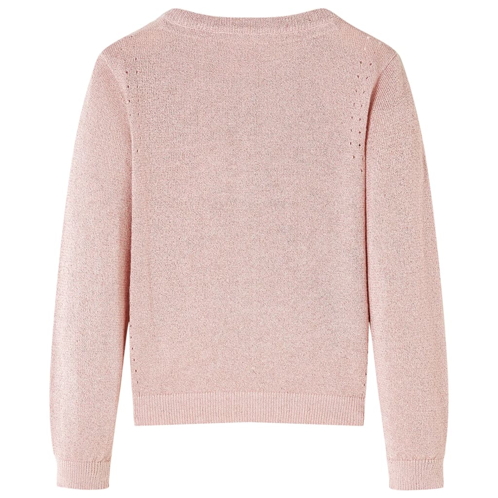 Vidaxl Kinderweste gestrickt 128 weiches Rosa