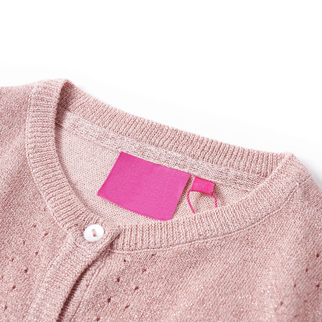 Vidaxl Kinderweste gestrickt 140 weiches Rosa