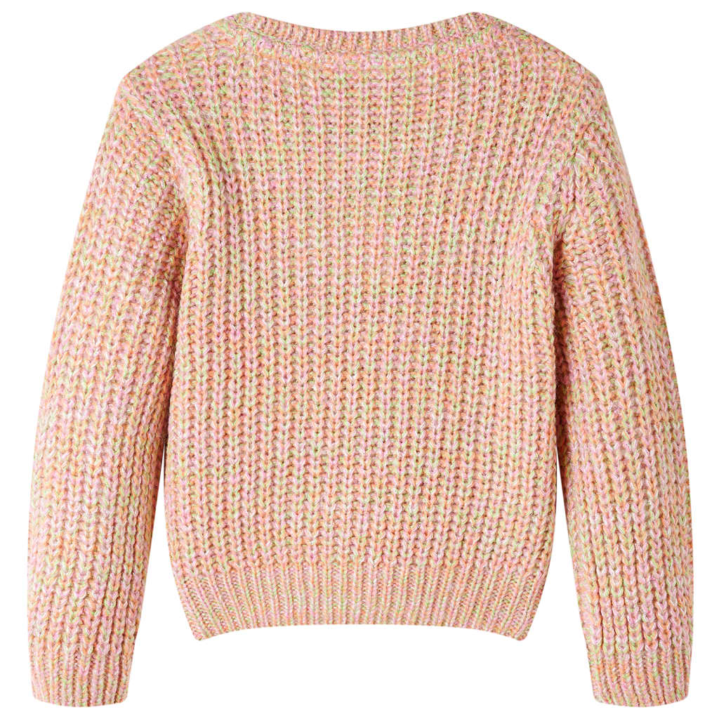 Vidaxl Kinderpullover gestrickt 92 weiches Rosa