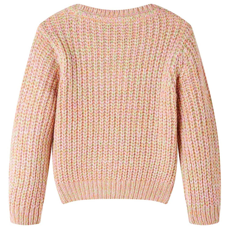 Vidaxl Kinderpullover gestrickt 128 weiches Rosa