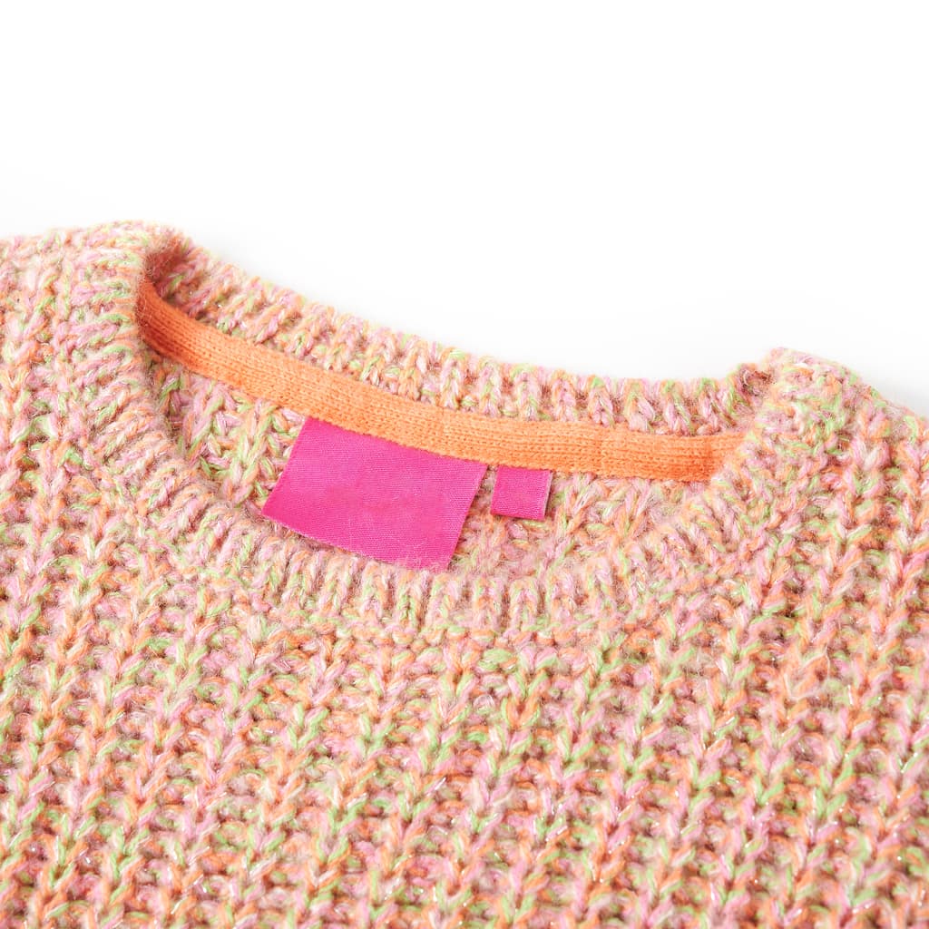 Vidaxl Kinderpullover gestrickt 140 weiches Rosa