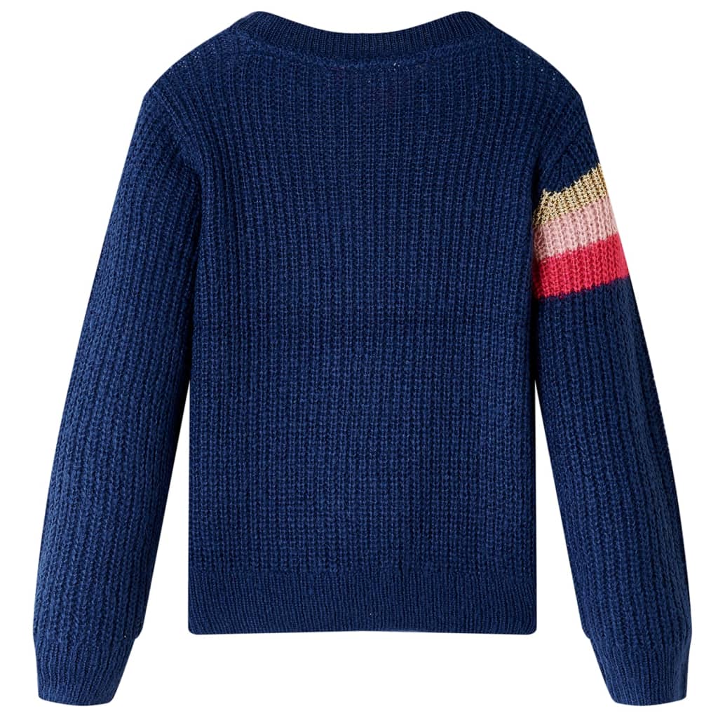 Vidaxl Kinderpullover gestrickt 92 Marineblau