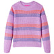 Vidaxl Kinderpullover mit Streifen 92 Lila und Pink gestrickt