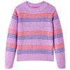 Vidaxl Kinderpullover mit Streifen 116 Lila und Pink gestrickt