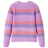 Vidaxl Kinderpullover mit Streifen 116 Lila und Pink gestrickt