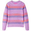 Vidaxl Kinderpullover mit Streifen 128 Lila und Pink gestrickt