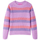 Vidaxl Kinderpullover mit Streifen 128 Lila und Pink gestrickt