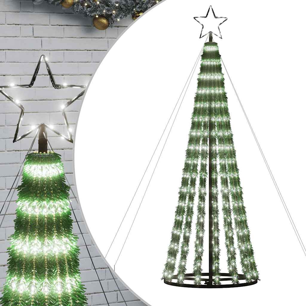 VIDAXL LED Weihnachtsbaum 275 LEDs kalt weiß 180 cm