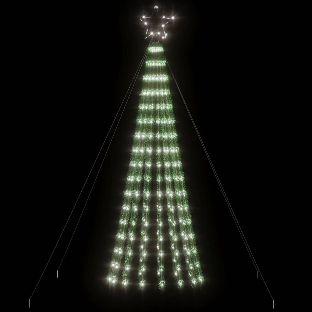 VIDAXL LED Weihnachtsbaum 275 LEDs kalt weiß 180 cm