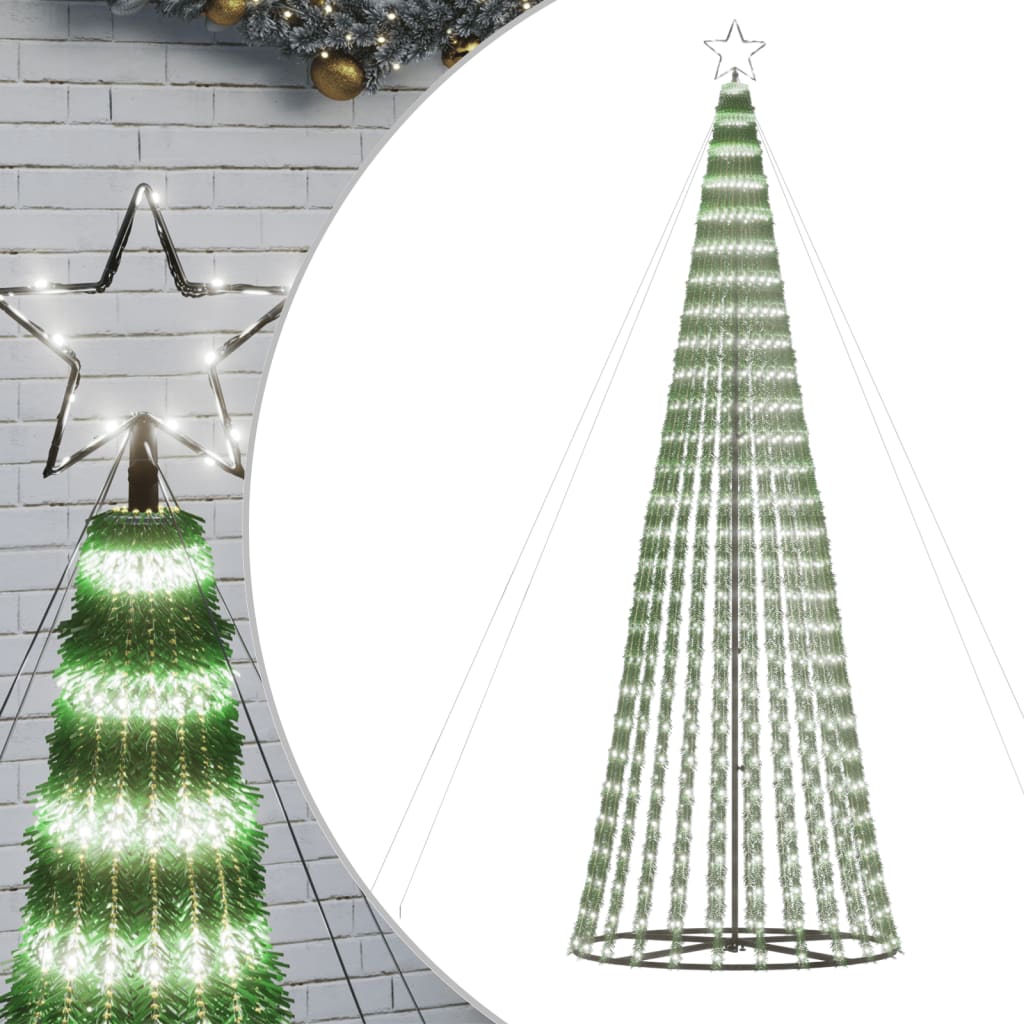 VIDAXL LED Weihnachtsbaum 688 LEDs kalt weiß 300 cm