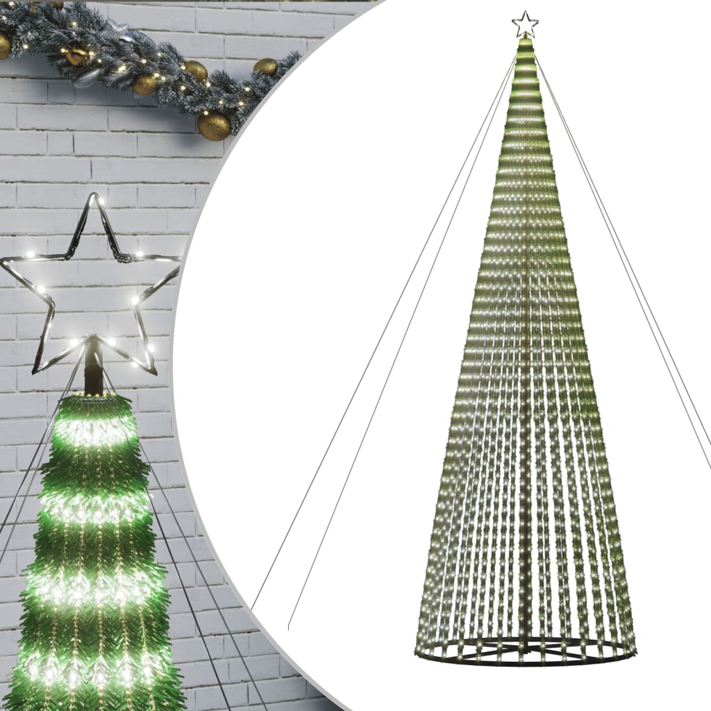 Vidaxl LED Weihnachtsbaum 1544 LEDs 500 cm kalt weiß
