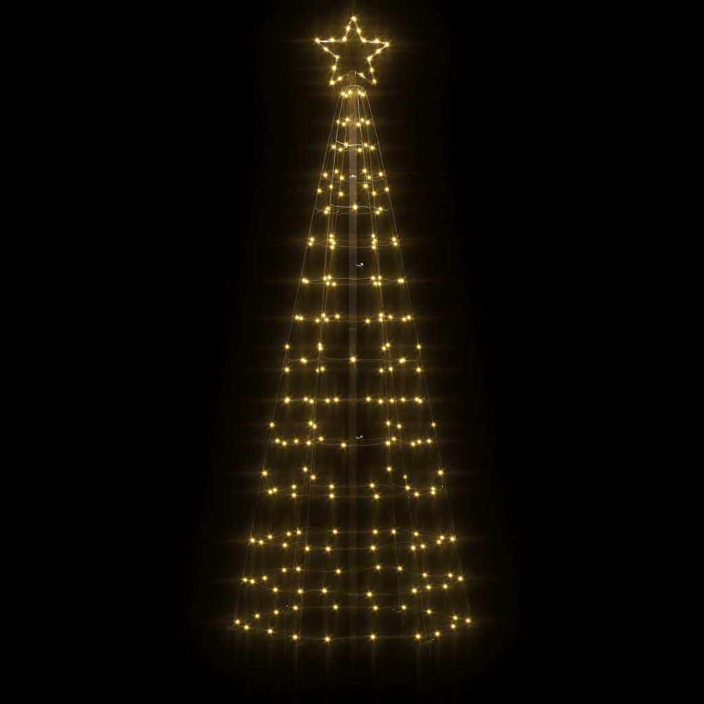 Vidaxl -LED -Weihnachtsbaum mit Spikes 220 LEDs warmes Weiß 180 cm