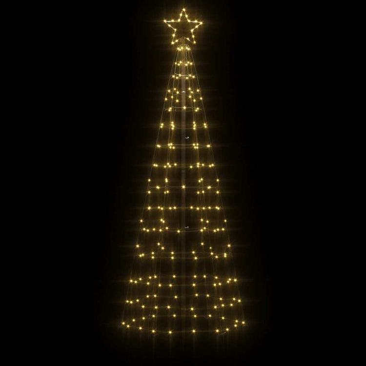 Vidaxl -LED -Weihnachtsbaum mit Spikes 220 LEDs warmes Weiß 180 cm