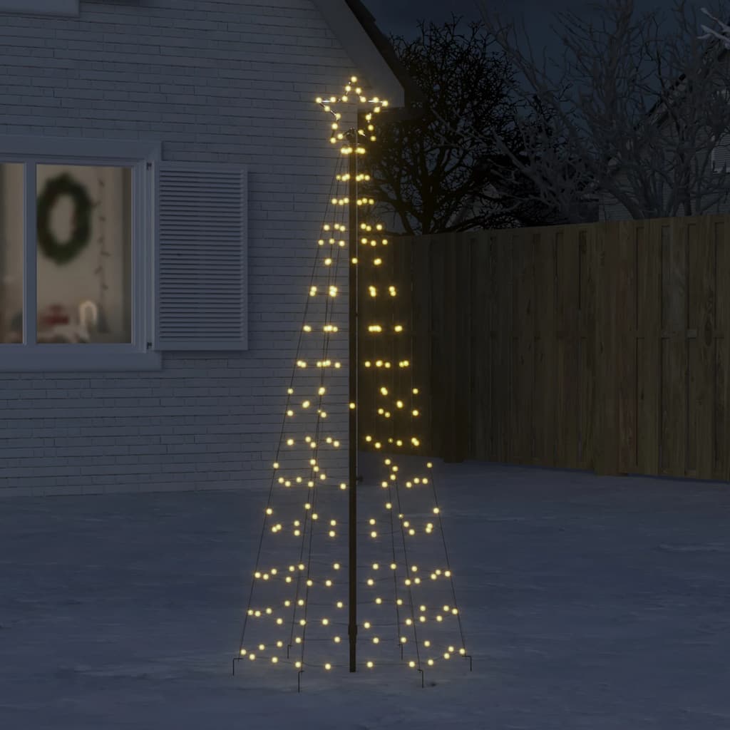 Vidaxl -LED -Weihnachtsbaum mit Spikes 220 LEDs warmes Weiß 180 cm