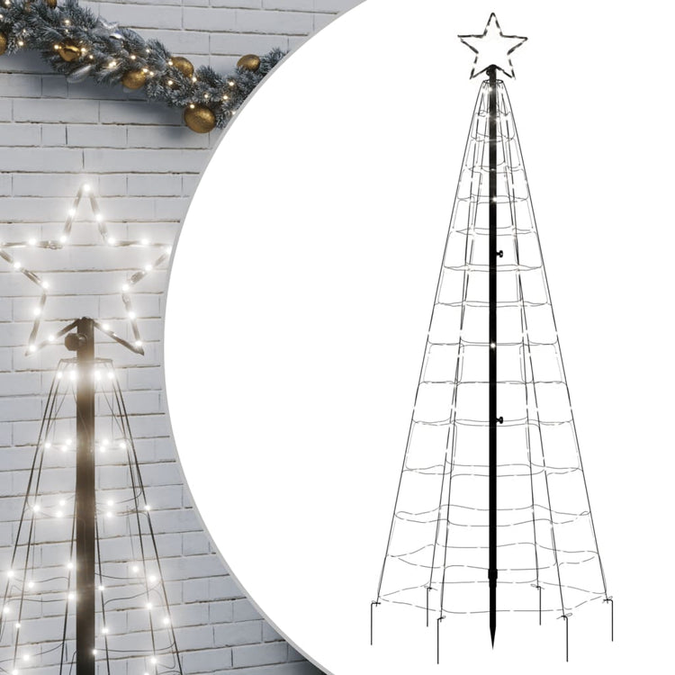 VIDAXL LICHT KEINE mit gemahlenen Stiften 220 kalte weiße LEDs 180 cm