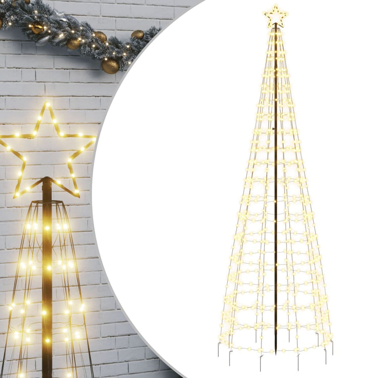 Vidaxl -LED -Weihnachtsbaum mit Spikes 570 LEDs warmes Weiß 300 cm