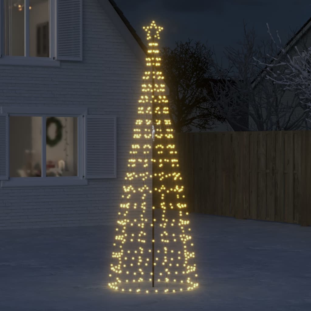 Vidaxl -LED -Weihnachtsbaum mit Spikes 570 LEDs warmes Weiß 300 cm