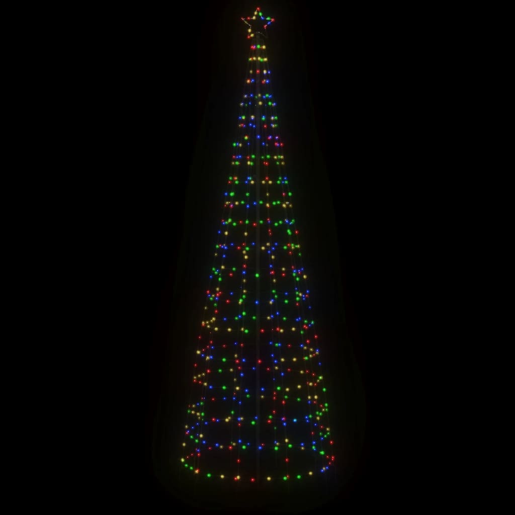 VIDAXL -Lichtkegel mit gemahlenen Stiften 570 mehrfarbige LEDs 300 cm