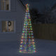 VIDAXL -Lichtkegel mit gemahlenen Stiften 570 mehrfarbige LEDs 300 cm